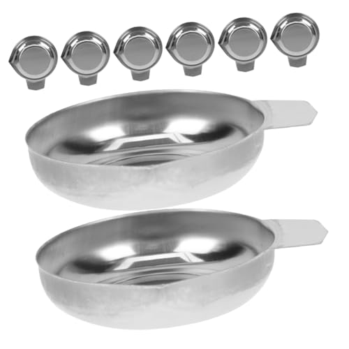 LIGIGWASH 8 Stück Teiliges Edelstahl Waagschalen mit Ausguss Leichte und Robuste Präzisions-waagschalen für Küchenwaage für Lebensmittel Schmuck und Labor Verschleißfest und Auslaufsicher von LIGIGWASH