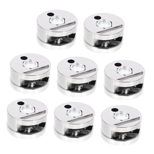 LIGIGWASH 8 Stück Teiliges Runde Spiegelhalter Clips mit Schrauben Kleine Glas Spiegelbefestigung Einfache Montage Sichere Glashalterung für Wände Möbel und Türen Robust und Platzsparend von LIGIGWASH