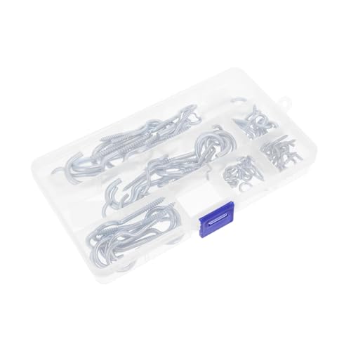 LIGIGWASH 80 Stück Teiliges Schraubhaken Sortiment mit Großem Deckenhaken Verzinkte Stahl Haken in Fragezeichenform Robuste Schraubösen für Haushaltsaufhängung Lange Gewinde für Starke LIGIGWASH 80 Stück Teiliges Schraubhaken Sortiment mit Großem Deckenhaken Verzinkte Stahl Haken in Fragezeichenform Robuste Schraubösen für Haushaltsaufhängung Lange Gewinde für Starke von LIGIGWASH