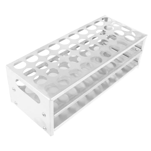LIGIGWASH Aluminium Reagenzglasständer Tragbarer Laborhalter Testrohrorganizer für Schule und Labor Stabiles Leicht zu Reinigendes Aufbewahrungsgerät für Zentrifugenröhrchen von LIGIGWASH