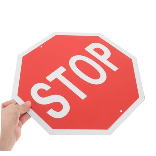 LIGIGWASH Aluminium Stoppschild Wetterfest Reflektierend Verkehrszeichen für Überwachung und Verkehrssteuerung Geeignet für Wand Pfostenmontage im Innen Außenbereich von LIGIGWASH