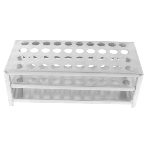 LIGIGWASH Aluminium Testrohrhalter Tragbares Labor Organizer Leicht für Schule und Labor Praktischer Aufbewahrungsständer für Reagenzgläser und Zentrifugenröhrchen von LIGIGWASH