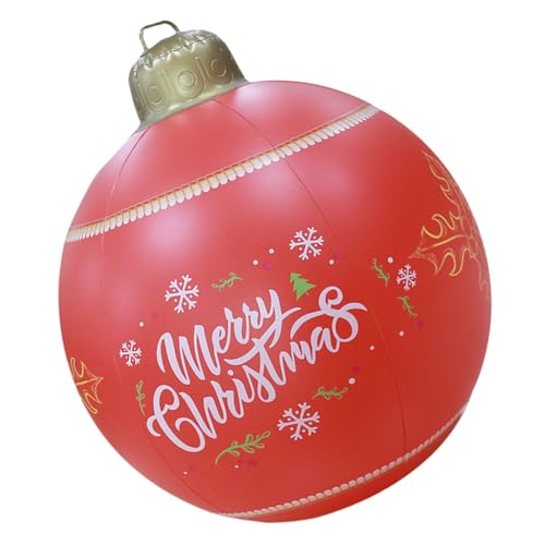 LIGIGWASH Aufblasbare Große Weihnachtskugel Rot Kunststoff Wetterfest Weihnachtsdeko Garten Festliche Weihnachtsornamente für Außenbereich LIGIGWASH Aufblasbare Große Weihnachtskugel Rot Kunststoff Wetterfest Weihnachtsdeko Garten Festliche Weihnachtsornamente für Außenbereich von LIGIGWASH