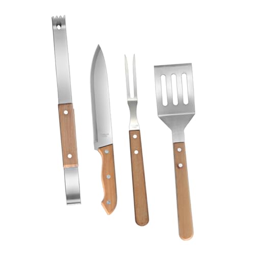 LIGIGWASH BBQ Grillwerkzeug Set Teilig Edelstahl mit Buchenholzgriff Langlebiges Barbecue Zubehör für Camping Picknick Grillen im Freien Spülmaschinenfest und Einfach zu Reinigen LIGIGWASH BBQ Grillwerkzeug Set Teilig Edelstahl mit Buchenholzgriff Langlebiges Barbecue Zubehör für Camping Picknick Grillen im Freien Spülmaschinenfest und Einfach zu Reinigen von LIGIGWASH