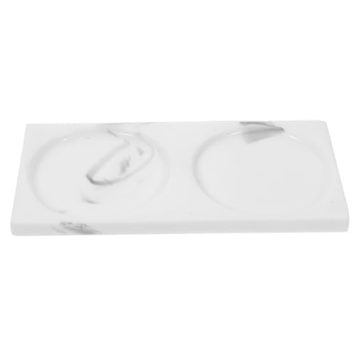LIGIGWASH Badezimmer Ablagetablett aus Resin Dekoratives und Langlebiges Organizer Tablett für Waschbecken Schminktisch oder Flur Platzsparend und Leicht zu Reinigen für Toilettenartikel und von LIGIGWASH