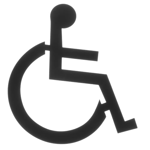 LIGIGWASH Behindertenschild für Wc Selbstklebend Design Langlebig für Einrichtungen Rollstuhlfahrer von LIGIGWASH
