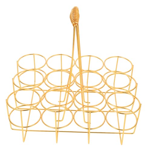 LIGIGWASH Bierflaschenhalter Flaschen Bierkorb Goldener Tragbarer Bierflaschenhalter für Bar Ktv Party Getränkeaufbewahrung Robuster Flaschenkasten mit Komfortablem Griff von LIGIGWASH