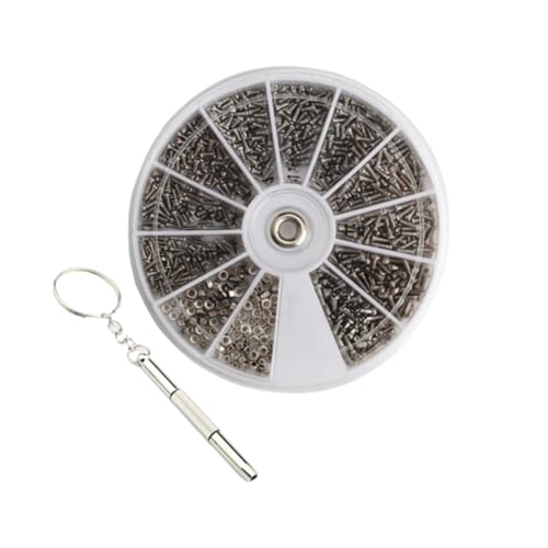 LIGIGWASH Brillenschrauben Set mit Schraubendreher Eyeglasses Repair Tool für Sonnenbrillen und Uhren Langlebiges Home Repairing Set Einfache Montage Ersatzteile für Brillen Nasenpads von LIGIGWASH