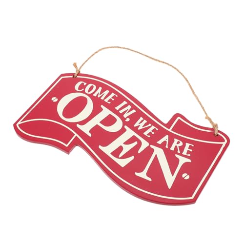 LIGIGWASH Doppelseitiges Verschleißfestes Holzschild Open Closed Retro Geschäftsschild Robustes Türschild mit Klarer Aufschrift Praktisches Laden zubehör für Einzelhandel Rot LIGIGWASH Doppelseitiges Verschleißfestes Holzschild Open Closed Retro Geschäftsschild Robustes Türschild mit Klarer Aufschrift Praktisches Laden zubehör für Einzelhandel Rot von LIGIGWASH