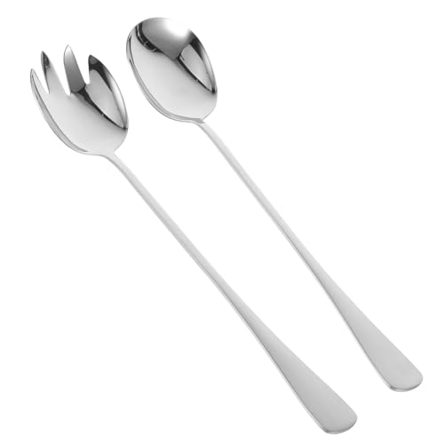 LIGIGWASH Edelstahl Buffet Servierlöffel und Gabel Extra Langes Vorlegebesteck mit Ergonomischem Griff Leicht und Vielseitig für Anrichten und Buffet für Restaurant und Picknick von LIGIGWASH