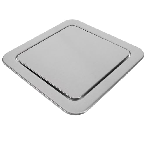 LIGIGWASH Edelstahl Einbau Mülleimerdeckel Recessed Trash Lid mit Schwenkbarem Klappdeckel für Küche und Bad Geräuschlos Kratzfest Einfach zu Reinigen Montieren Passend von LIGIGWASH