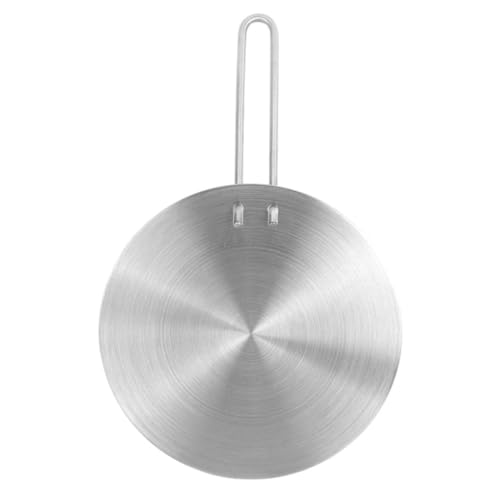 LIGIGWASH Edelstahl Induktionsherd Adapterplatte mit Abnehmbarem Griff Hitzebeständige Wärmeverteilerplatte für Eisenpfannen und Keramikgeschirr Schnelles und Gleichmäßiges Kochen von LIGIGWASH
