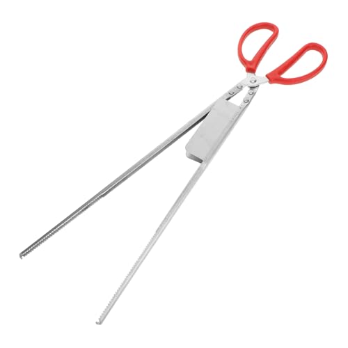 LIGIGWASH Edelstahl Krabbenzange mit Geradem Kopf Verschleißfestes Fisch Aalclip Kompakte Leichte Fangzange für Krabben Aale und Krebse Am Strand Langlebiges Angelwerkzeug von LIGIGWASH