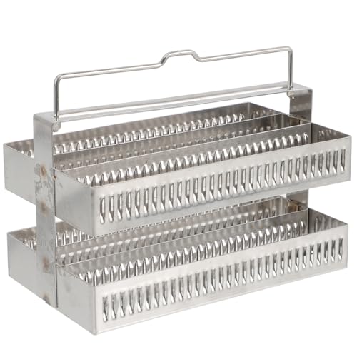 LIGIGWASH Edelstahl Mikroskop Objektträger Halter Fach Glasracks Labor Zubehör Stabiler Ständer für Saubere Ordentliche Aufbewahrung von Glasobjektträgern mit Rutschfestem Boden LIGIGWASH Edelstahl Mikroskop Objektträger Halter Fach Glasracks Labor Zubehör Stabiler Ständer für Saubere Ordentliche Aufbewahrung von Glasobjektträgern mit Rutschfestem Boden von LIGIGWASH