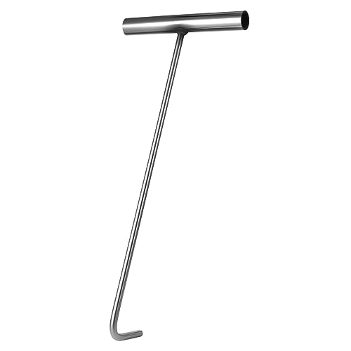 LIGIGWASH Edelstahl T Förmiger Schachthaken Durchmesser Rostfrei Ergonomischer Griff Robustes Hebewerkzeug für Kanaldeckel und Rollladentüren von LIGIGWASH