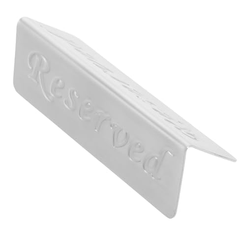 LIGIGWASH Edelstahl Tischreservierungsschild Doppelseitig Kleines Aufsteller für Dinnerpartys Klare Reservierungsanzeige Benutzerfreundlich Modernes Design Sichtbar für Restaurant und von LIGIGWASH