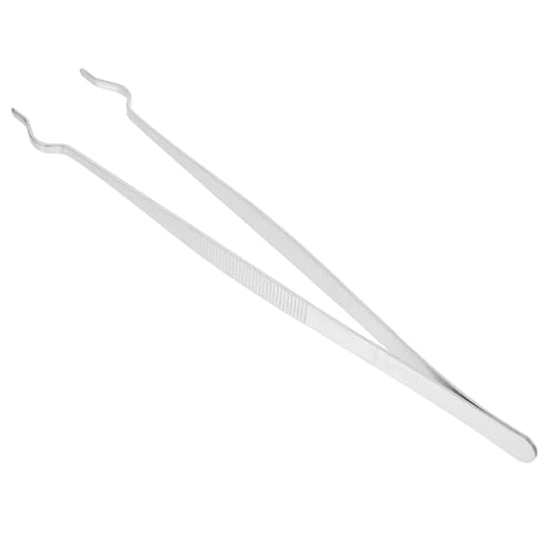 LIGIGWASH Edelstahl Verlängerte Reagenzglaszange mit Rundem Kopf Hitzebeständig Rutschfeste Griffkonstruktion Laborexperiment Zubehör für Sichere Handhabung von Glasröhrchen von LIGIGWASH