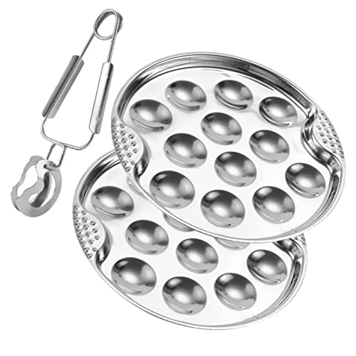 LIGIGWASH Escargot Backform Set Fach Snail Servierplatte für Muscheln für Zuhause Bbq und Restaurant Hochwertige Antihaft Backschale mit Gleichmäßiger Wärmeverteilung von LIGIGWASH