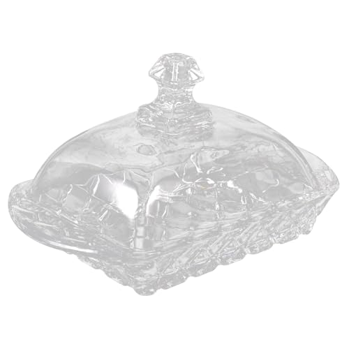 LIGIGWASH Glas Butterdose mit Deckel Teiliges Butterhalter Frischhaltedose für Butter und Dessert Küchenzubehör Wiederverwendbar Praktisch und Elegant Transparent von LIGIGWASH