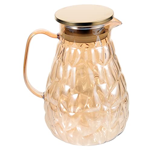 LIGIGWASH Glaskrug mit Deckel Hochtemperaturbeständig Transparent für Kühlschrank Saft Kalte Getränke Robustes Design für Täglichen Gebrauch von LIGIGWASH