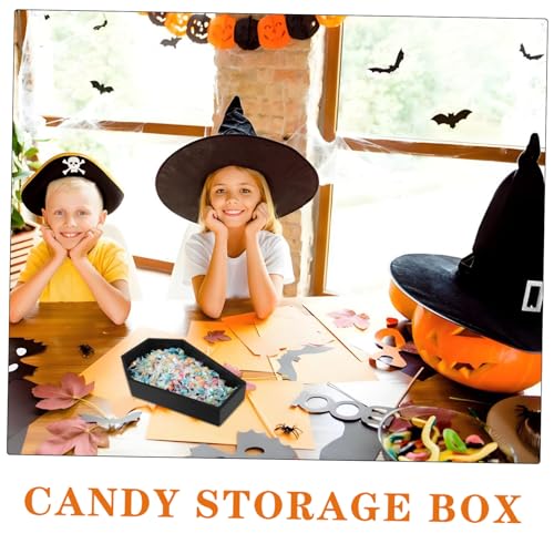 LIGIGWASH Gothic Holztablett Sargform Stabiles Serviertablett für Snacks Schmuck Kerzen Vielseitig als Dekoration Halloween Party Home Decor Schwarz von LIGIGWASH
