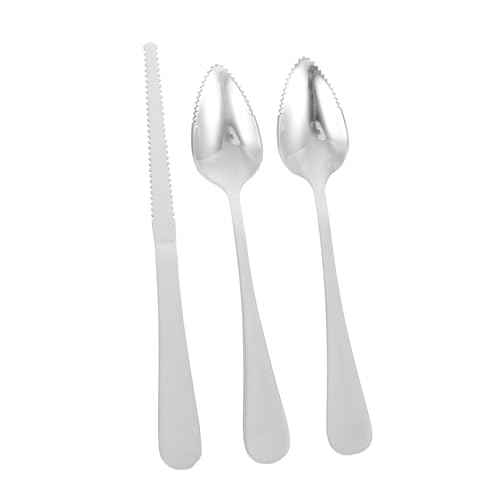 LIGIGWASH Grapefruit löffel und Messer Set aus Edelstahl mit Wellenschliff Ergonomischer Griff Küchenbesteck für Kiwi Dessert Zitrusfrüchte Vielseitiges Fruchtbesteck LIGIGWASH Grapefruit löffel und Messer Set aus Edelstahl mit Wellenschliff Ergonomischer Griff Küchenbesteck für Kiwi Dessert Zitrusfrüchte Vielseitiges Fruchtbesteck von LIGIGWASH