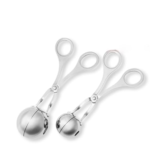 LIGIGWASH Großer Edelstahl Fleischbällchenformer Fleischballzange Küchenhelfer Vielseitig für Fleischbällchen Fischbällchen Reis und Tofubällchen Geeignet Langlebig und Einfach zu Reinigen von LIGIGWASH