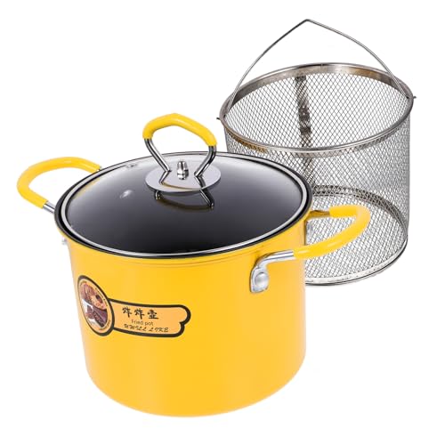 LIGIGWASH Großer Frittierpot mit Frittierkorb und Ergonomischem Griff Langlebiger Hitzebeständiger Metall Fritteusentopf für Gesunde Fettarme Küche Zuhause und Gastronomie LIGIGWASH Großer Frittierpot mit Frittierkorb und Ergonomischem Griff Langlebiger Hitzebeständiger Metall Fritteusentopf für Gesunde Fettarme Küche Zuhause und Gastronomie von LIGIGWASH