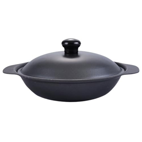 LIGIGWASH Gusseisen Schmortopf mit Deckel Hitzebeständiger Antihaftbeschichteter Robuster Haushaltstopf Zuverlässiger Eisentopf für Langsames Kochen und Gleichmäßige Wärmespeicherung von LIGIGWASH