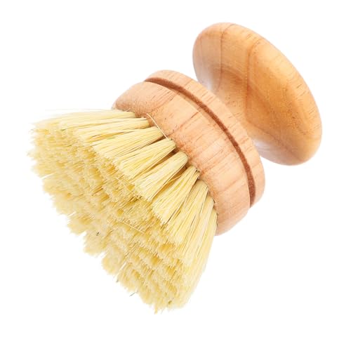 LIGIGWASH Holzspülbürste mit Langem Griff Ergonomischer Küchenreiniger mit Rutschfestem Design Natürliche Sisalborsten Vielseitig für Töpfe Pfannen und Geschirr Langlebiger Holzgriff für von LIGIGWASH