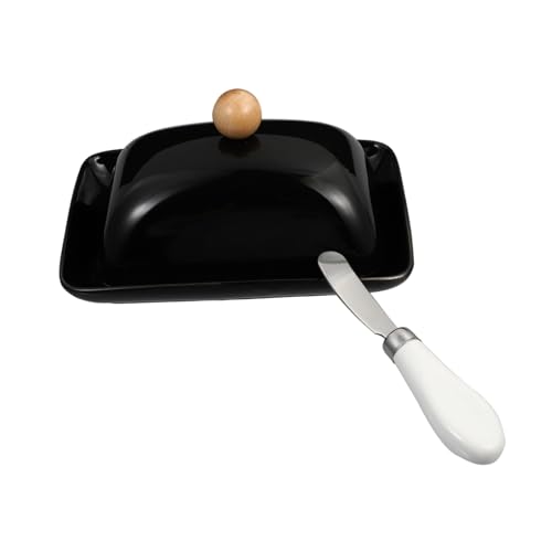 LIGIGWASH Keramik Butterdose mit Deckel und Cutter Stilvolle Butter Käsebox Lebensmittelecht Frischhaltend für Kühlschrank Vielseitig für Feiern und Alltag Geeignet von LIGIGWASH