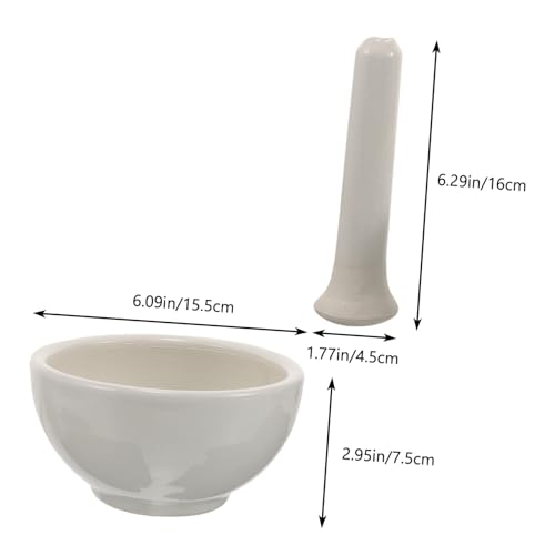 LIGIGWASH Keramik Gewürzstößel Ergonomisch Geformt Langlebig und Sicher für Haushalt und Küche zum Mahlen von Gewürzen Kräutern und Tabletten Komfortabel und Praktisch Anwendung von LIGIGWASH