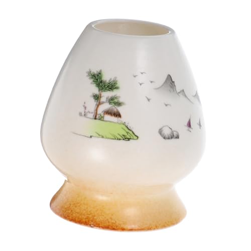 LIGIGWASH Keramik Matcha Schneebesen Halter Japanischer Stil Teezeremonie Zubehör Flacher Boden Handgefertigt von LIGIGWASH