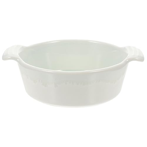 LIGIGWASH Keramisches Backblech mit Zwei Griffen Runde Backform Grün für Haushalt Gastronomie Hitzebeständig und Leicht zu Reinigen von LIGIGWASH