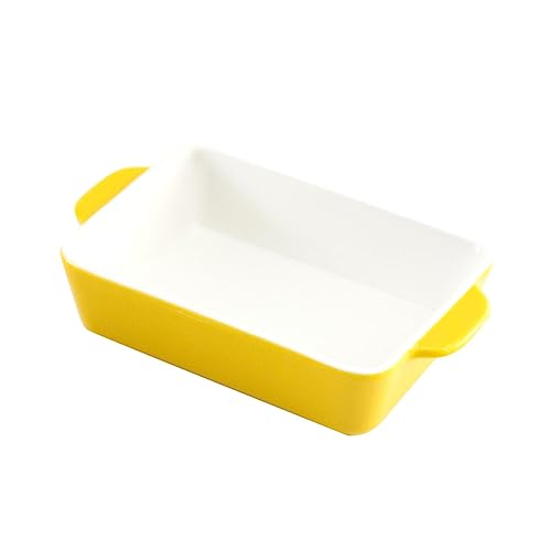 LIGIGWASH Keramisches Rechteckiges Backblech für Ofen und Mikrowelle Mittlere Dicke Umweltfreundliches Geschirr Hitzebeständig Einfach zu Reinigen Gelbes Backgeschirr für Kuchen und Aufläufe LIGIGWASH Keramisches Rechteckiges Backblech für Ofen und Mikrowelle Mittlere Dicke Umweltfreundliches Geschirr Hitzebeständig Einfach zu Reinigen Gelbes Backgeschirr für Kuchen und Aufläufe von LIGIGWASH