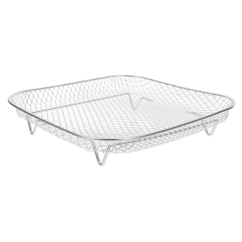 LIGIGWASH Luftfritteuse Regal aus Rechteckiges Kochgitter für Gleichmäßiges und Dämpfen Vielseitiges Grillzubehör für Heißluftfritteusen Pflegeleicht und Hitzebeständig für Gemüse und von LIGIGWASH
