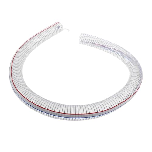 LIGIGWASH PVC Spiralschlauch mit Stahlgewebe Flexible Transparente Wasser und Öl Schlauchleitung Witterungsbeständig Druckresistent Vielseitig Einsetzbar in Industrie Landwirtschaft und von LIGIGWASH