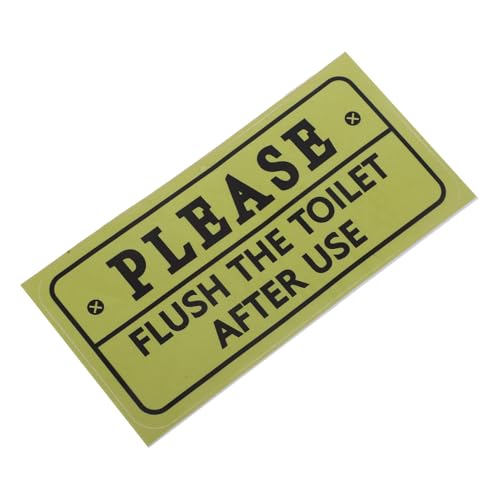 LIGIGWASH PVC Toilettenschild Aufkleber Ölbeständig Toiletten Erinnerung Badezimmer Wanddekor Einfach zu Anbringen Hygienischer Toiletten Hinweis Sticker von LIGIGWASH