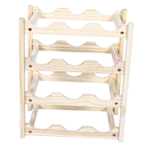 LIGIGWASH Robustes Holz Weinregal Lagig für Flaschen Stabiles Weinlagerregal mit Dekorativem Design Langlebiger Weinflaschenhalter für Haushalt Bar Hotel und Esszimmer von LIGIGWASH