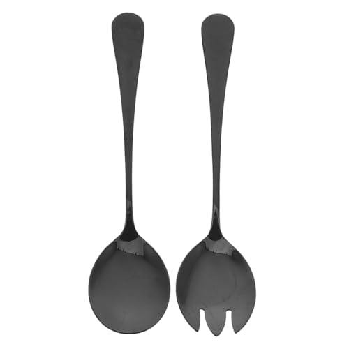 LIGIGWASH Salatbesteck Teilig Salatlöffel und Salatgabel Ergonomisch Gestaltet mit Elegantem Finish für Einfaches Servieren und Mischen Komfortabler Griff für Erwachsene von LIGIGWASH