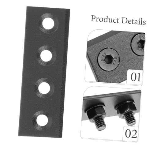 LIGIGWASH Schwarzer Metall Barn Door Track Connector Robustes Schiebetür Hardware Nahtloser Metall Verbindungsadapter für Stabile Sichere und Einfache Montage von Schiebetüren von LIGIGWASH