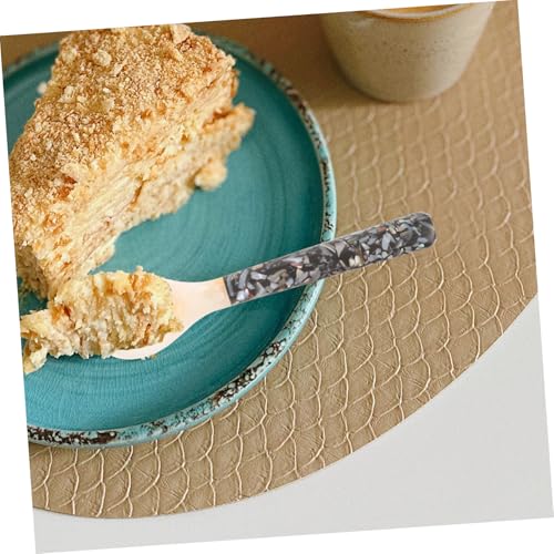 LIGIGWASH Schwarzer Muschel Löffel Leicht Poliert Dessertlöffel Robust für Kaffee Eiscreme Restaurantbesteck Handlich Komfortabel von LIGIGWASH