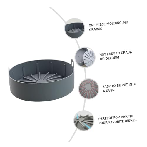 LIGIGWASH Silikon Backform Airfryer Backblech Mehrzweck Backform Bpa frei Hitzebeständig für Heißluftfritteuse Ofen Dampfgarer Wiederverwendbar Leicht zu Reinigen für Familiengerichte von LIGIGWASH