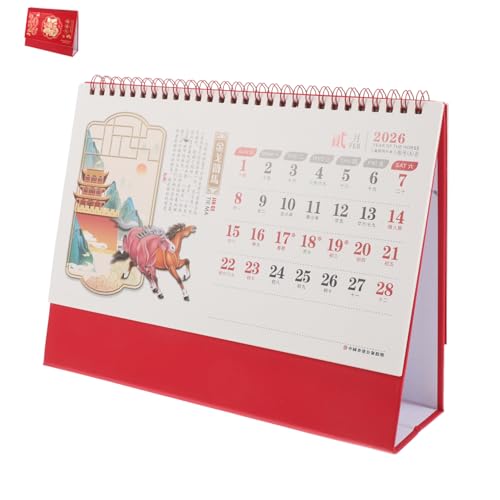 LIGIGWASH Stehender Flip Desk Kalender Chinesischer Tischkalender mit Goldfarbener Prägung Traditionelles Design für Büro Zuhause Effizienter Planer mit Kulturellen Elementen LIGIGWASH Stehender Flip Desk Kalender Chinesischer Tischkalender mit Goldfarbener Prägung Traditionelles Design für Büro Zuhause Effizienter Planer mit Kulturellen Elementen von LIGIGWASH