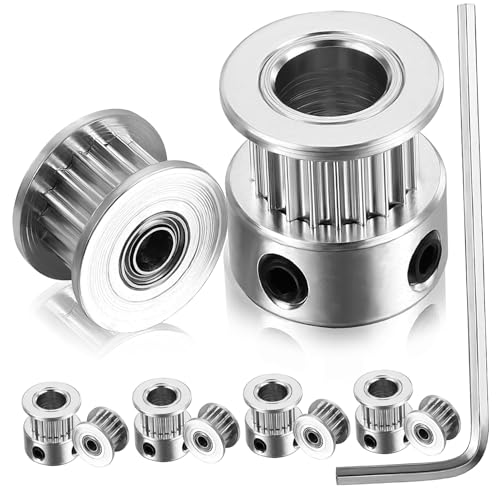 LIGIGWASH Synchronrad Zähne Breit Bohrung Zähne Umlenkrolle Bohrung aus Aluminiumlegierung mit Innensechskantschlüssel Geräuscharme Zahnriemenscheiben Drucker Extruder von LIGIGWASH