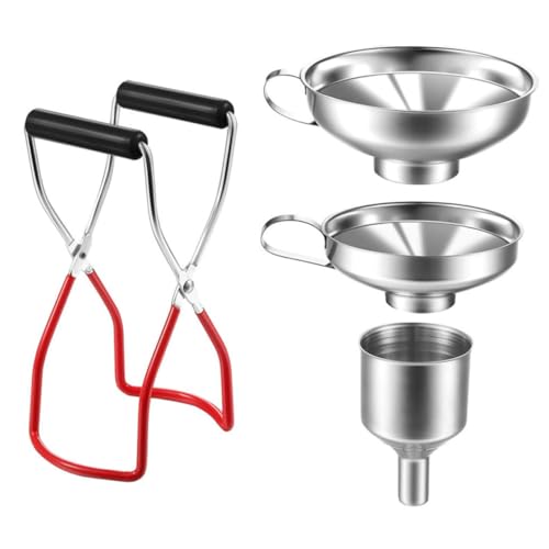 LIGIGWASH Teiliges Edelstahl Einfülltrichter mit Rutsch Funktion und Hebel Küchen Trichter für Einmachgläser und Flüssigkeiten Langlebiges Küchen Gadget für Präzises Abfüllen und Umfüllen von LIGIGWASH