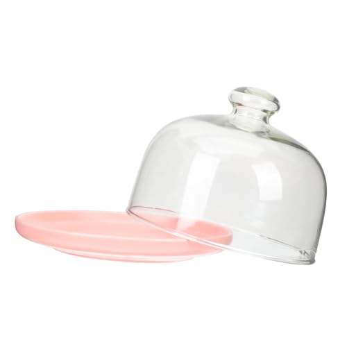 LIGIGWASH Transparente Tortenplatte mit Glasdom Runde Obst und Dessertplatte mit Haube Wiederverwendbares Serviertablett für Picknick Party Hochzeit und Buffet von LIGIGWASH