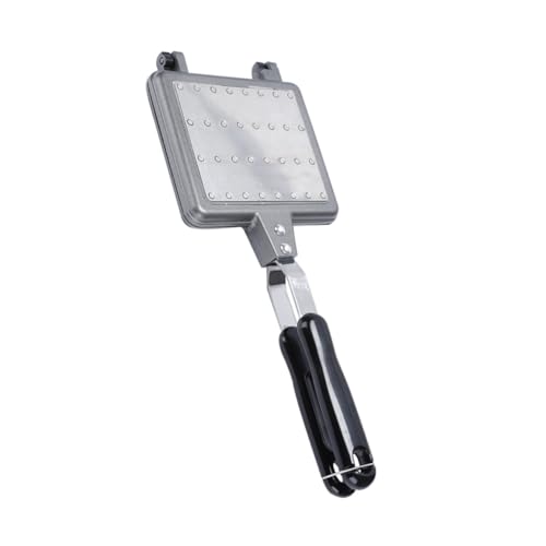 LIGIGWASH Waffelpfanne aus Aluminiumlegierung mit Ergonomischem Hitzebeständigem Griff Wiederverwendbares Backform Pfannkuchen und Sandwiches Geeignet für Elektro Gasherde von LIGIGWASH