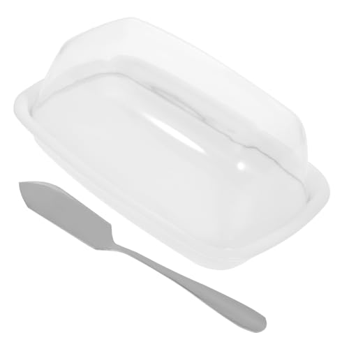 LIGIGWASH Weiß Wiederverwendbar Langlebig mit Deckel Butter Käsebehälter Frischhaltedose für Kühlschrank Küchenaufbewahrung von LIGIGWASH