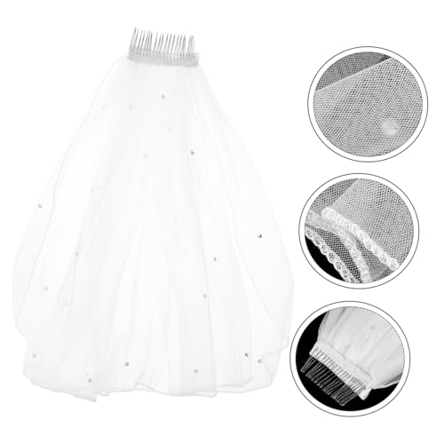 LIGIGWASH Weißer Kurzer Brautschleier Softem Tüll mit Glitzersteinen Leichter Hochzeitsschleier für Braut für Junggesellinnenabschied und Verlobungsfeier LIGIGWASH Weißer Kurzer Brautschleier Softem Tüll mit Glitzersteinen Leichter Hochzeitsschleier für Braut für Junggesellinnenabschied und Verlobungsfeier von LIGIGWASH